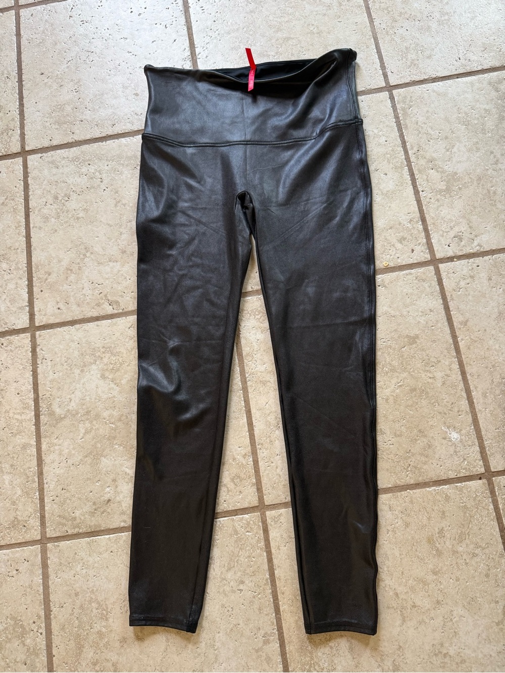 Black Faux Leather Leggings SPANX